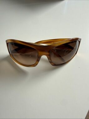 Versace Tortoiseshell Amber Sunglasses Temple